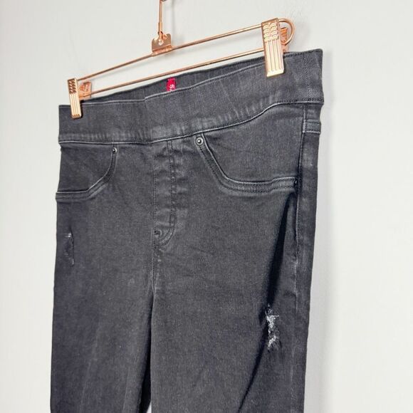 SPANX | Pull On Distressed Black Skinny Jeans Jeggings Women’s Size Small - Picture 4 of 11